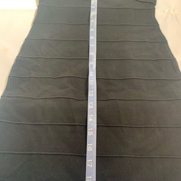 Wow Couture Sweater Mini Dress Black Gray Sexy Cutout Back Bandage V Neck S. - Picture 8 of 8